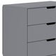 Gray |#| Wooden 3-Drawer Dresser with Smooth Bearing Slides for Kids Bedroom in Gray