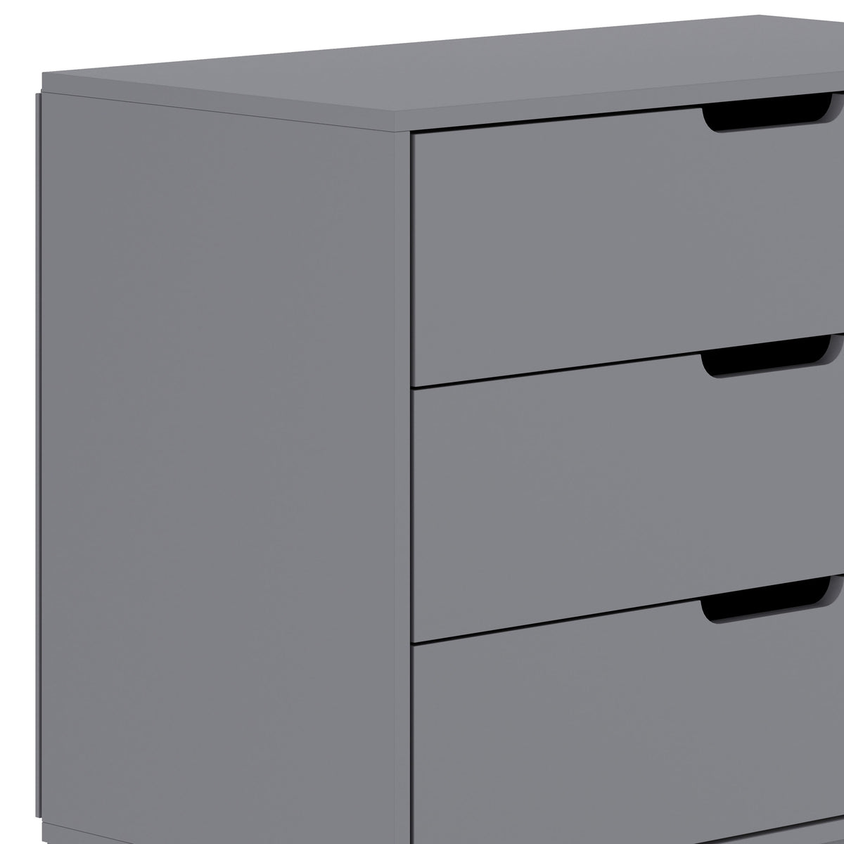 Gray |#| Wooden 3-Drawer Dresser with Smooth Bearing Slides for Kids Bedroom in Gray