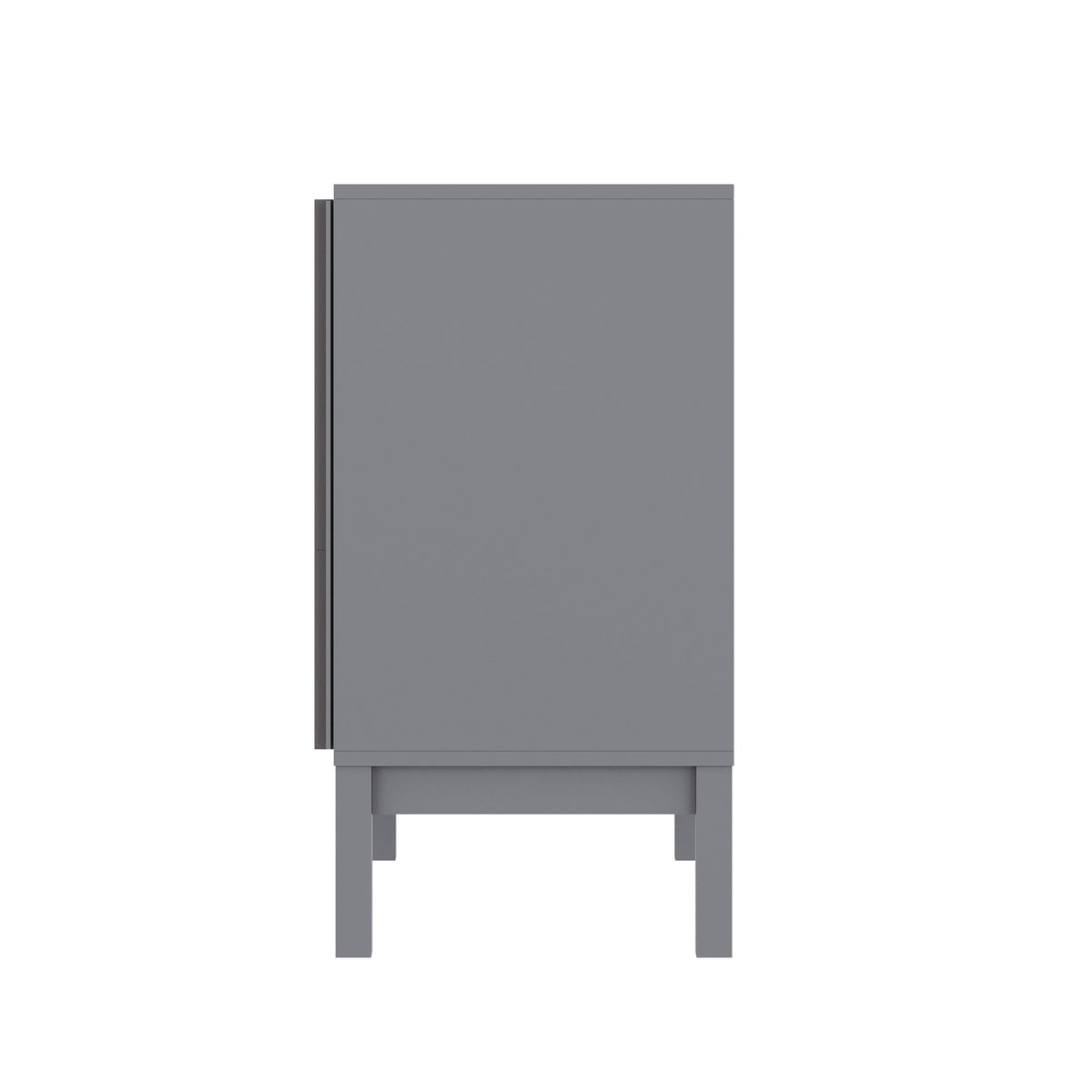 Gray |#| Wooden 3-Drawer Dresser with Smooth Bearing Slides for Kids Bedroom in Gray