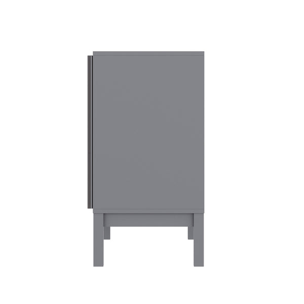 Gray |#| Wooden 3-Drawer Dresser with Smooth Bearing Slides for Kids Bedroom in Gray