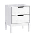 White |#| Wooden Night Stand for Kids Bedroom with 2 Storage Drawers in White