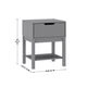 Gray |#| Wooden Night Stand for Kids Bedroom with Storage Drawer and Shelf in Gray