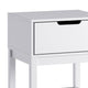 White |#| Wooden Night Stand for Kids Bedroom with Storage Drawer and Shelf in White