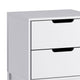 White |#| Wooden Night Stand for Kids Bedroom with 2 Storage Drawers in White