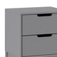 Gray |#| Wooden Night Stand for Kids Bedroom with 2 Storage Drawers in Gray