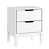 Dallas Wooden Night Stand, Bedroom Side Table with 2 Storage Drawers for Kids