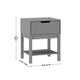Gray |#| Wooden Night Stand for Kids Bedroom with Storage Drawer and Shelf in Gray