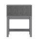 Gray |#| Wooden Night Stand for Kids Bedroom with Storage Drawer and Shelf in Gray