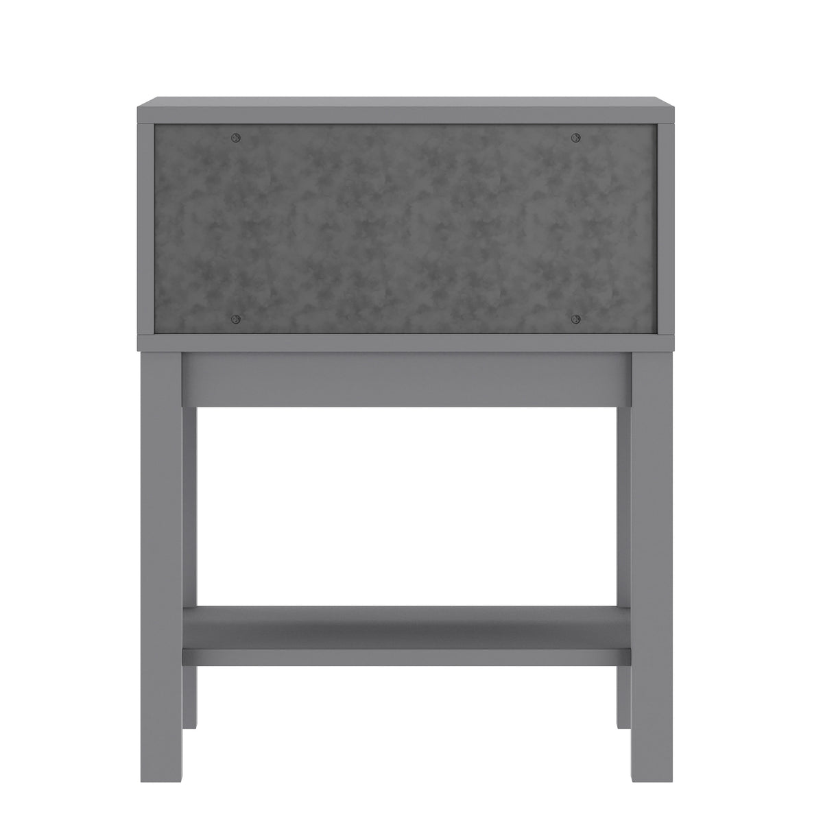 Gray |#| Wooden Night Stand for Kids Bedroom with Storage Drawer and Shelf in Gray