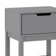 Gray |#| Wooden Night Stand for Kids Bedroom with Storage Drawer and Shelf in Gray