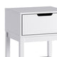 White |#| Wooden Night Stand for Kids Bedroom with Storage Drawer and Shelf in White