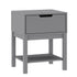 Dallas Wooden Night Stand, Bedroom Side Table with Storage Drawer and Shelf for Kids