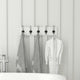 Solid White |#| Vintage Wall Mounted Storage Rack with 5 Hooks in Solid White Finish