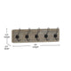 Weathered Brown Wood |#| Vintage Wall Mounted Coat Rack with 5 Coat Hooks in Weathered Finish