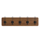 Brown |#| Vintage Wall Mounted Coat Rack with 5 Coat Hooks in Classic Brown Finish