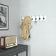 Solid White |#| Vintage Wall Mounted Storage Rack with 7 Hooks in Solid White Finish
