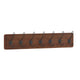 Rustic Brown |#| Vintage Wall Mounted Storage Rack with 7 Hooks in Rustic Brown Finish