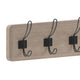 Weathered Brown |#| Vintage Wall Mounted Storage Rack with 7 Hooks in Weathered Brown Finish