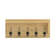 Bamboo |#| Wall Mounted Coat Rack with Upper Shelf and Coat Hooks in Bamboo Finish