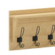 Bamboo |#| Wall Mounted Coat Rack with Upper Shelf and Coat Hooks in Bamboo Finish