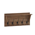 Daly Wall Mounted Solid Pine Wood Storage Rack with Upper Shelf and 5 Hanging Hooks For Entryway, Kitchen, Bathroom