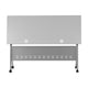 Gray Top/Gray Frame |#| Commercial Nesting Flip Training Table with Steel Frame and Y-Legs in Gray