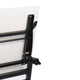 White Top/Black Frame |#| Commercial Nesting Flip Training Table with Steel Frame and Y-Legs in White/Blk