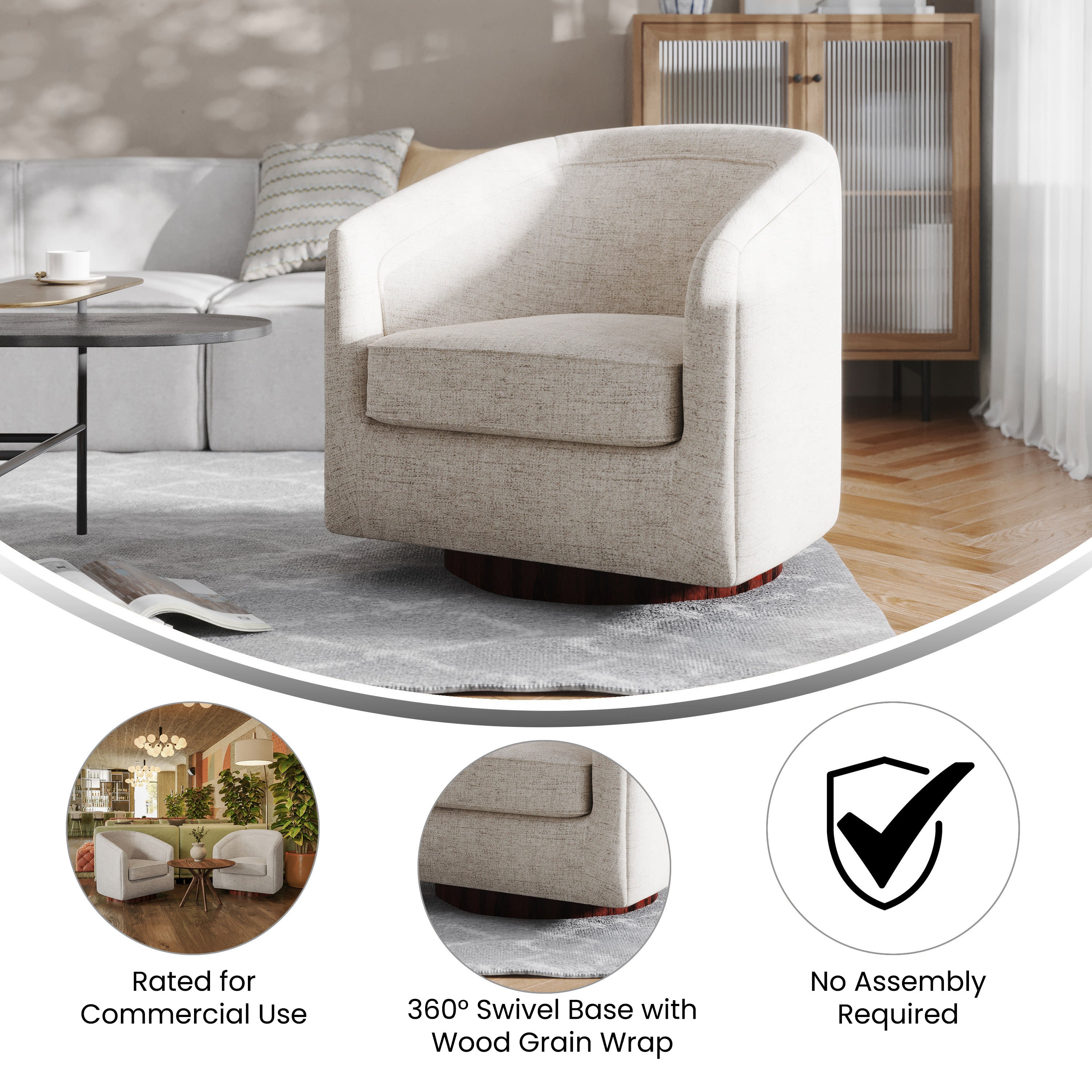 Swivel Club Style Chair BS-AC22-064- – BizChair