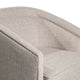 Cream |#| Traditional Club Style Accent Chair with 360° Swivel Metal Base in Cream Fabric