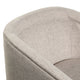 Cream |#| Traditional Club Style Accent Chair with 360° Swivel Metal Base in Cream Fabric