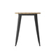 Brown/Black |#| 23.75inch RD Commercial Poly Resin Restaurant Table with Steel Frame-Brown/Black