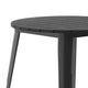 Black |#| 30inch RD Commercial Poly Resin Restaurant Table with Steel Frame-Black/Black