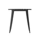 Black |#| 30inch RD Commercial Poly Resin Restaurant Table with Steel Frame-Black/Black