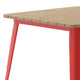 Brown/Red |#| 31.5inch SQ Commercial Poly Resin Restaurant Table with Steel Frame-Brown/Red