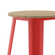 Brown/Red |#| 23.75inch RD Commercial Poly Bar Top Restaurant Table with Steel Frame-Brown/Red