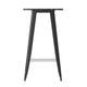 Black |#| 23.75inch RD Commercial Poly Bar Top Restaurant Table with Steel Frame-Black/Black