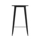 Black |#| 23.75inch RD Commercial Poly Bar Top Restaurant Table with Steel Frame-Black/Black