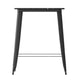 Black |#| 31.5inch SQ Commercial Poly Bar Top Restaurant Table with Steel Frame-Black/Black