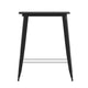 Black |#| 31.5inch SQ Commercial Poly Bar Top Restaurant Table with Steel Frame-Black/Black