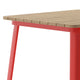 Brown/Red |#| 31.5inch SQ Commercial Poly Bar Top Restaurant Table with Steel Frame-Brown/Red