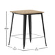 Brown/Black |#| 31.5inch SQ Commercial Poly Bar Top Restaurant Table with Steel Frame-Brown/Black