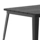 Black |#| 30x60 Commercial Poly Resin Restaurant Table with Umbrella Hole - Black/Black