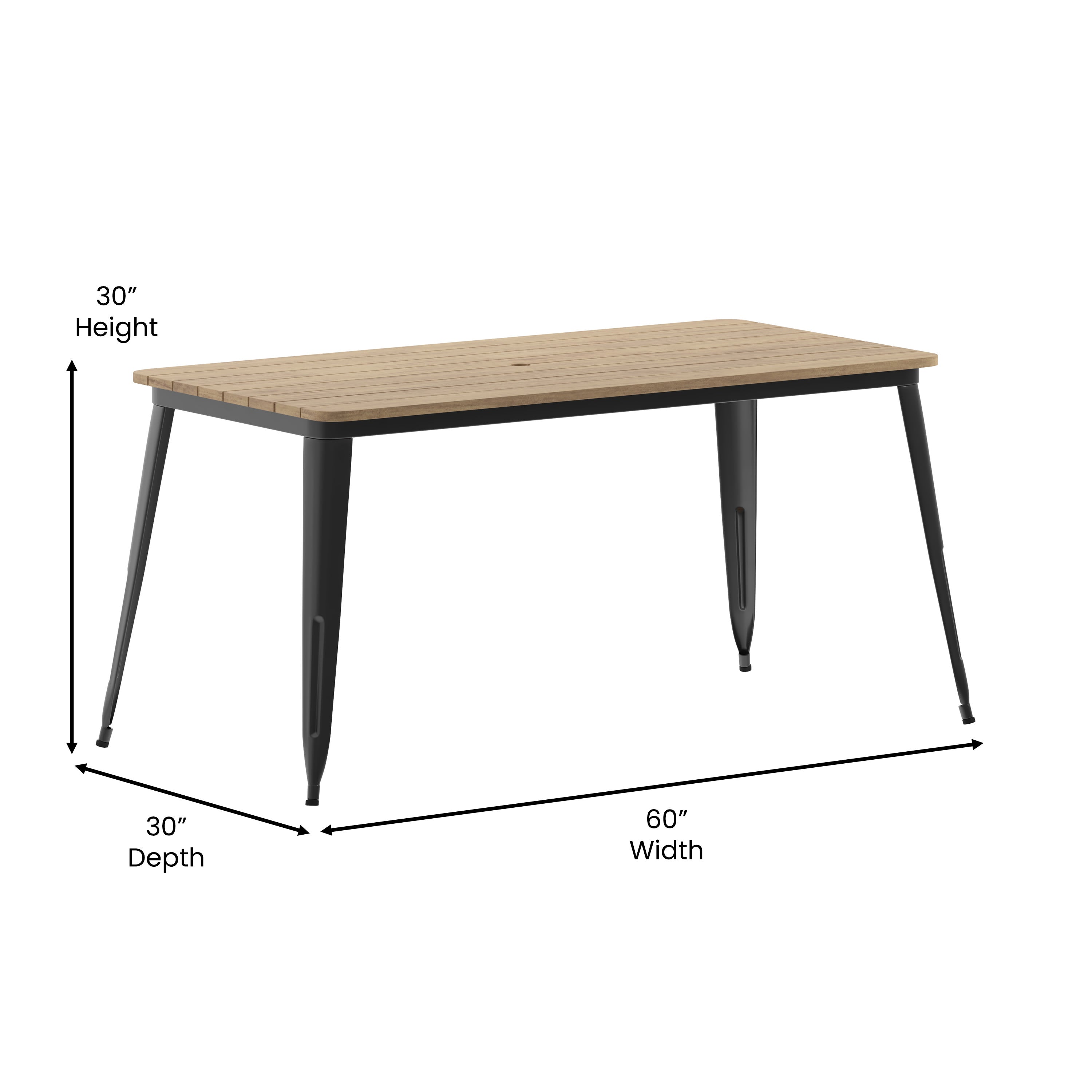 ＥＮアンブレラテーブル 30x60 Patio Dining Table JJ-T146120- – BizChair