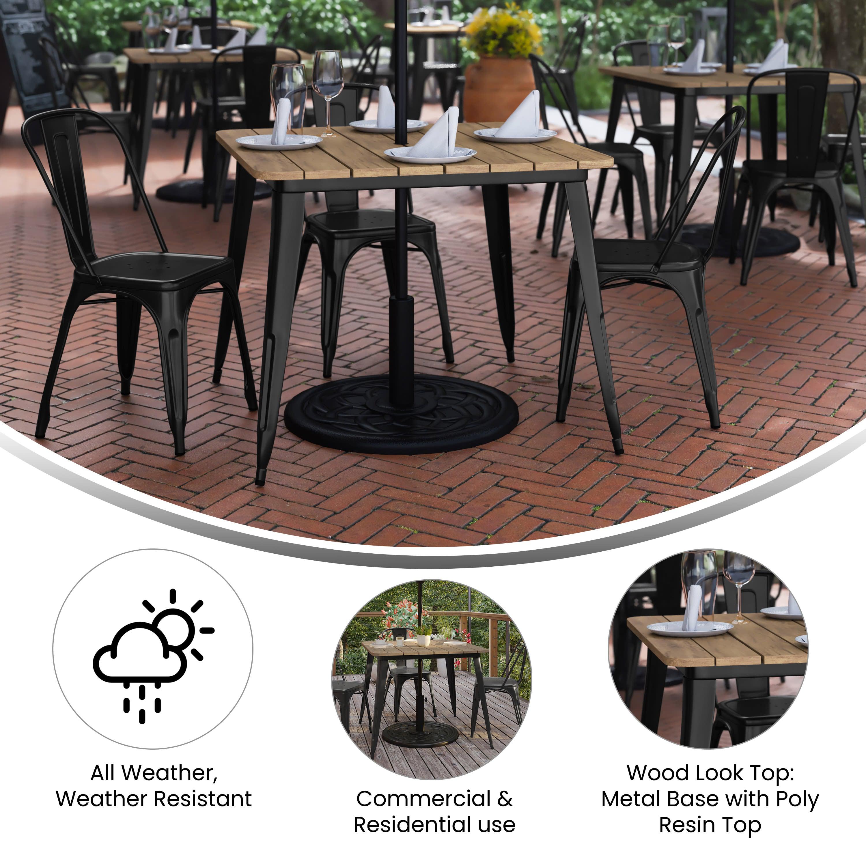 resin outdoor patio table and chairs
