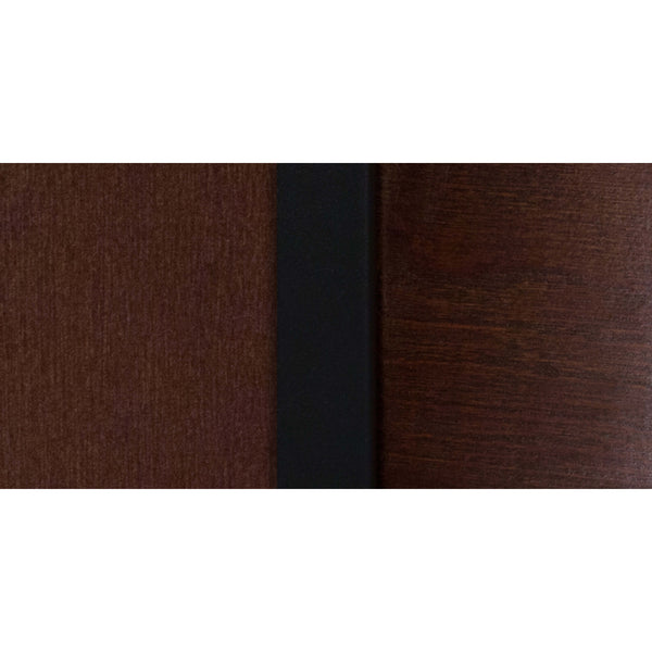 Walnut Wood Back/Black Vinyl Seat/Black Metal Frame |#| Black 3 Circle Back Metal Restaurant Chair - Walnut Wood Back, Black Vinyl Seat