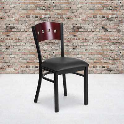 Decorative 4 Square Back Metal Restaurant Chair - View 2