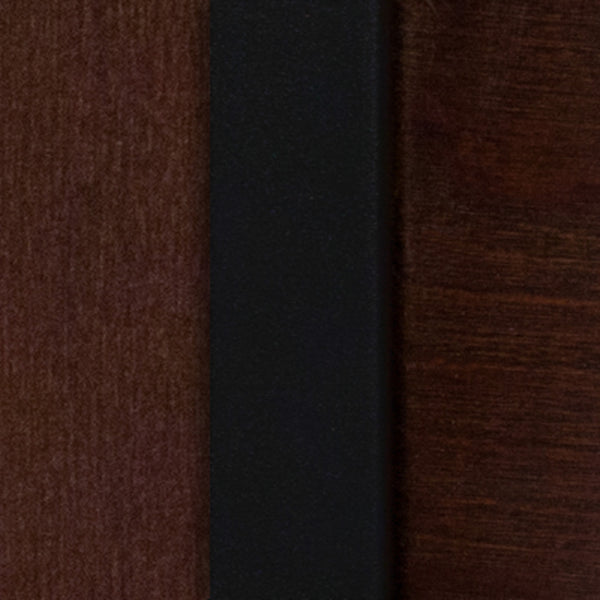 Mahogany Wood Back/Burgundy Vinyl Seat/Black Metal Frame |#| Black Slat Back Metal Restaurant Barstool - Mahogany Wood Back, Burg Vinyl Seat