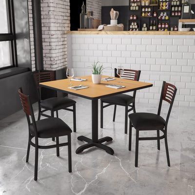 Decorative Slat Back Metal Restaurant Chair - View 2