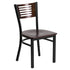 Decorative Slat Back Metal Restaurant Chair