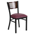 Decorative Slat Back Metal Restaurant Chair